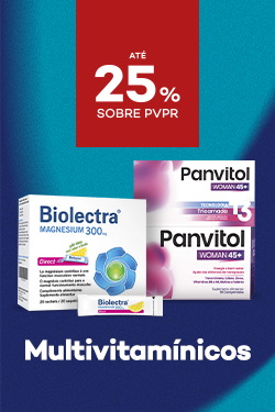 Suplementos Multivitaminicos com destaque promocional de  at&eacute; 25% sobre pre&ccedil;o de Venda ao P&uacute;blico Recomendado